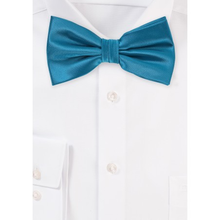 Light Teal Blue Colored Bow Tie