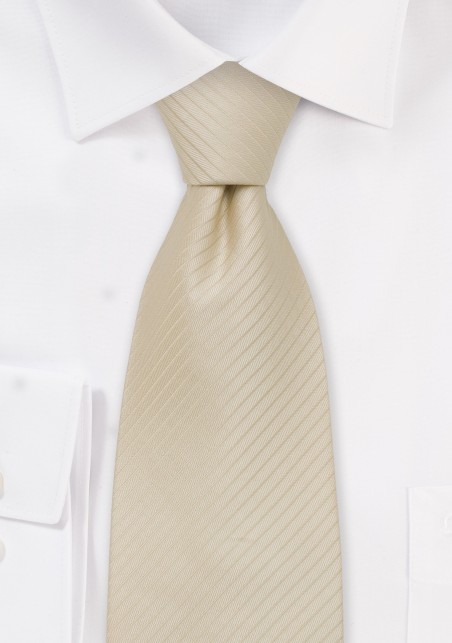 Light tan silk tie - Cream/tan colored necktie