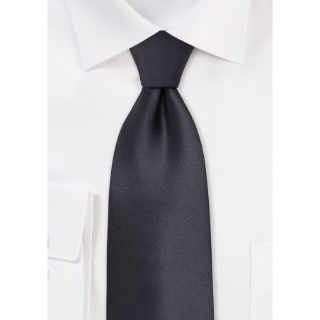 Dark Gray Formal Silk Tie