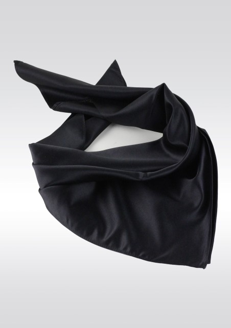 Satin Women's Scarf in Jet Black