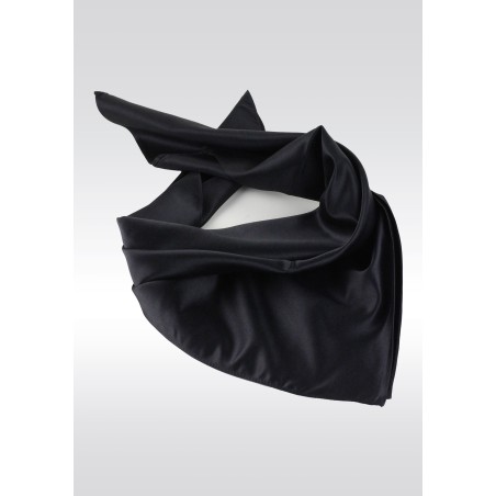 Satin Women's Scarf in Jet Black