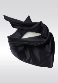 Satin Women's Scarf in Jet Black