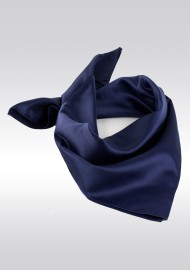Elegant Dark Navy Satin Scarf