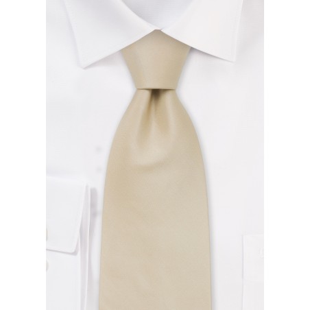 Solid color ties -  Handmade silk tie in solid cream color