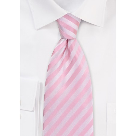 Pink Neck Tie in XL Length