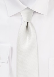 Ivory Skinny Tie with Matte Texture