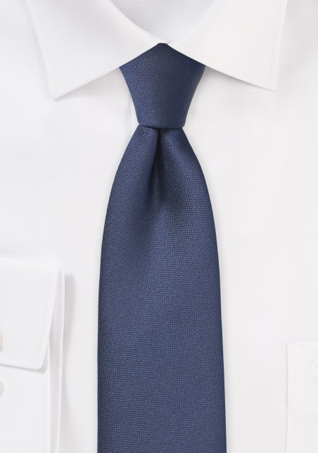 Matte Navy Skinny Tie
