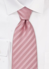 Rose-Pink Silk Tie in XL Length