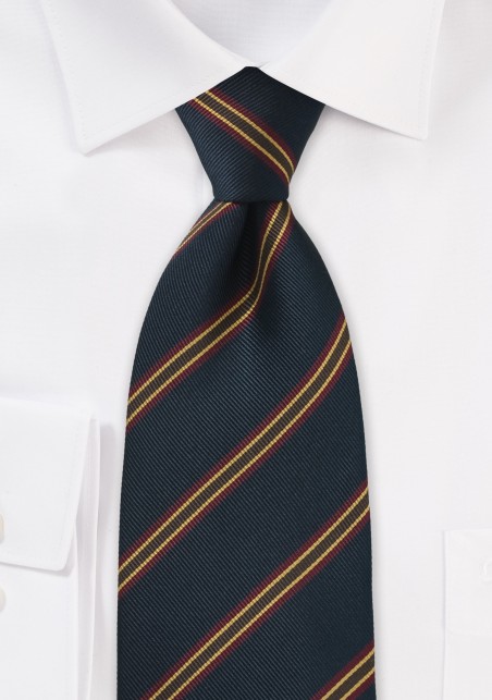 British Repp Tie in Navy