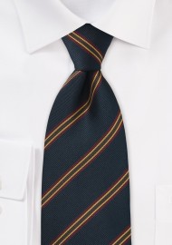 British Repp Tie in Navy