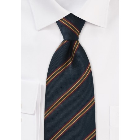 XL Length British Repp Tie in Navy