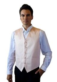 Antique Blush Formal Satin Vest Styled