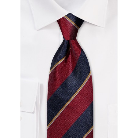 Matte Striped Regimental Silk Tie