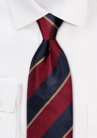 Matte Striped Regimental Silk Tie