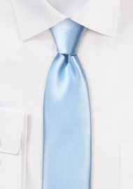 Mens Skinny Tie in Light Blue