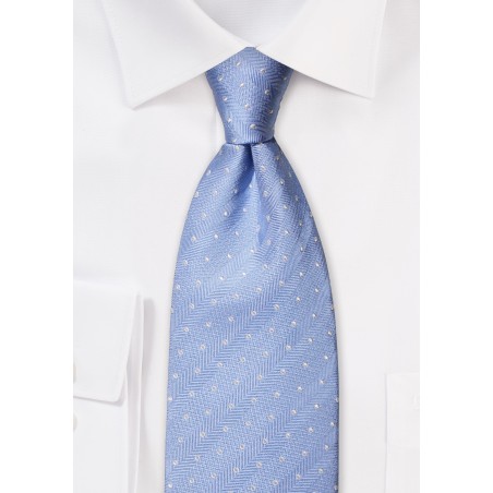 Modern Polka Dot Tie in Soft Blue