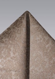 Bronzed Champagne Floral Pocket Square