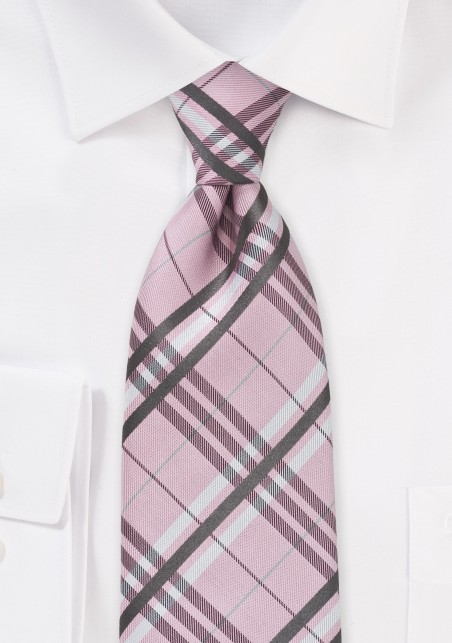 Modern Plaid in Soft Pink