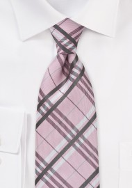 Modern Plaid in Soft Pink