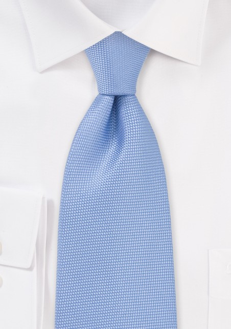 Textured Tie in Light Pacific Blue
