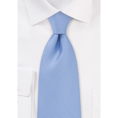 Textured Tie in Light Pacific Blue