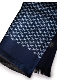 Elephant Print Designer Silk Scarf Double Sided