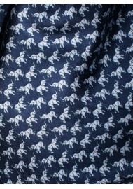 Elephant Print Designer Silk Scarf Detailed Close Up
