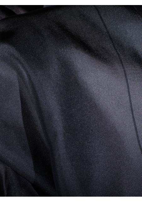 Solid Charcoal Gray Silk Scarf Detailed Close Up