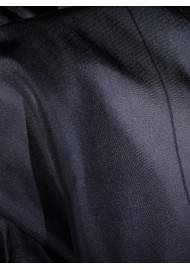 Solid Charcoal Gray Silk Scarf Detailed Close Up