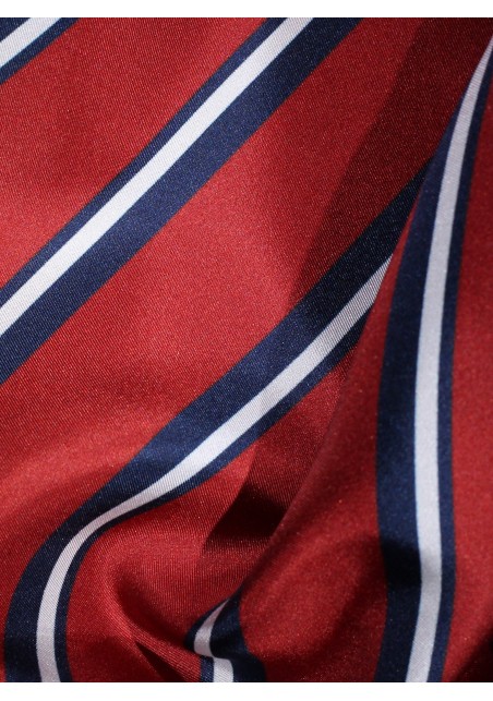 Vintage Striped Silk Designer Scarf Detailed Close Up