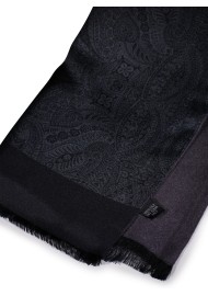 Charcoal and Gray Paisley Double Sided