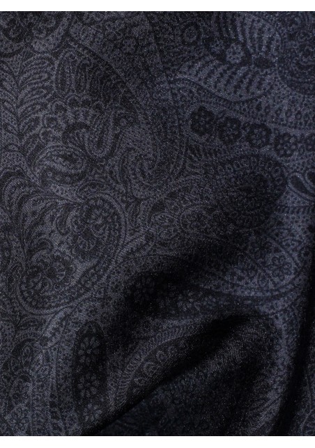 Charcoal and Gray Paisley Detailed Close Up