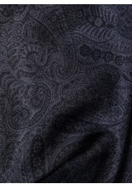 Charcoal and Gray Paisley Detailed Close Up