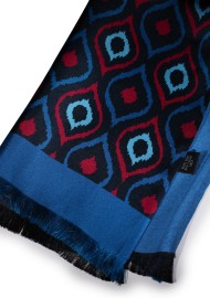 Luxury Oversized Silk Scarf in Retro Design Double Sided