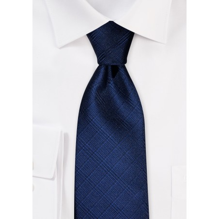 Trendy Check Tie in Patriot Blue