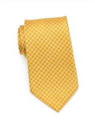 Satin Silk Tie in Old Gold