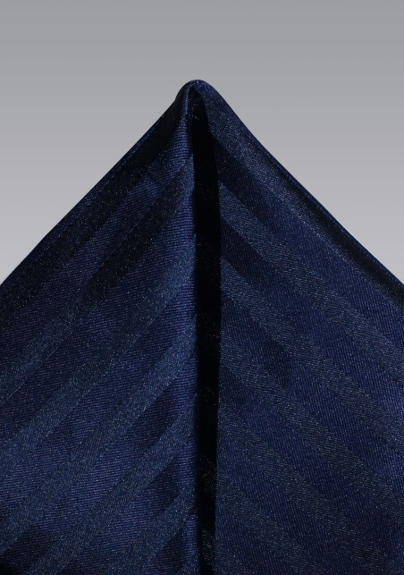 Navy Stripe Pocket Square