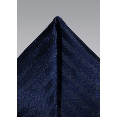 Navy Stripe Pocket Square