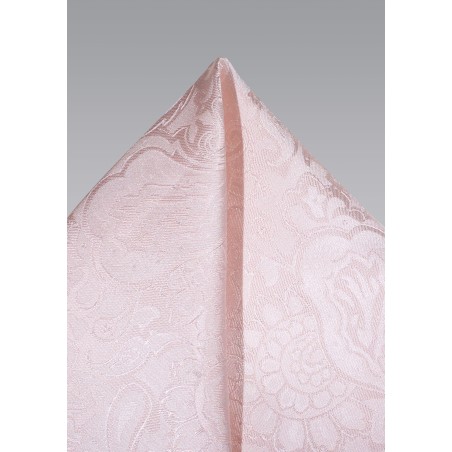 Blush Pink Paisley Pocket Square