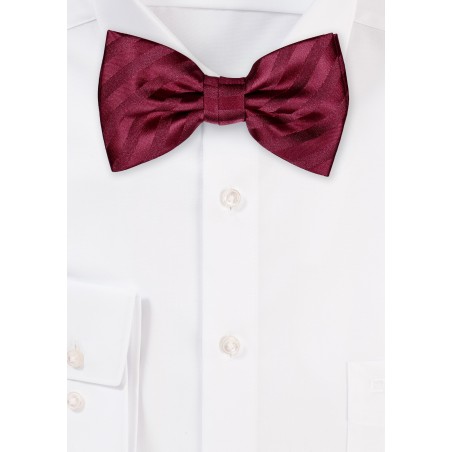 Single Color Burgundy Bow Tie