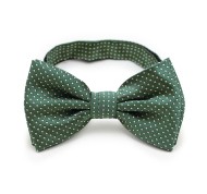 Dark Green Pin Dot Bow Tie