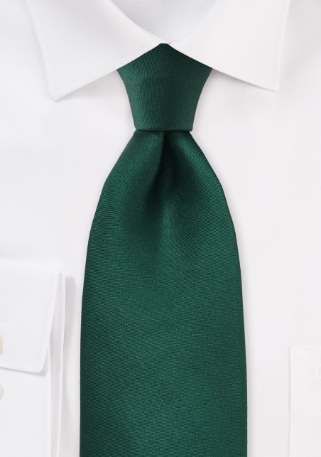 Solid Bright Hunter Green Silk Tie