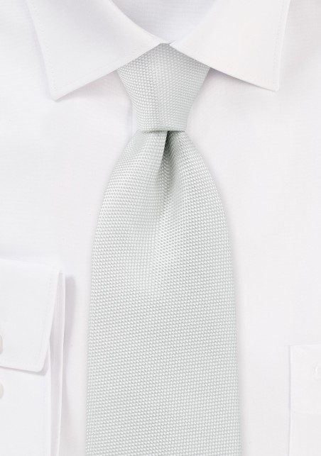 Matte Textured Necktie in Light Ivory