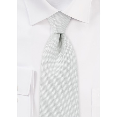 Matte Textured Necktie in Light Ivory