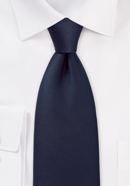 Solid Midnight Blue Silk Tie