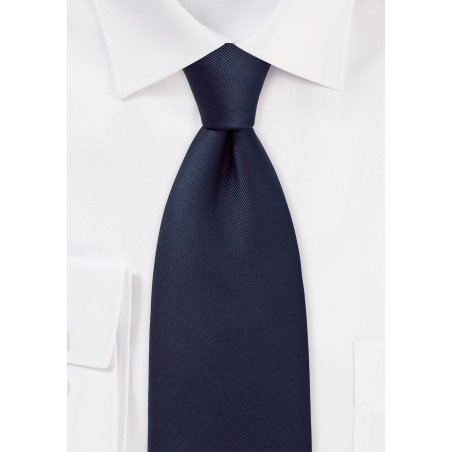 Solid Midnight Blue Silk Tie