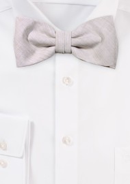Matte Gray Cotton Bow Tie