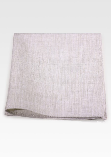 Matte Linen Colored Pocket Square in Cotton