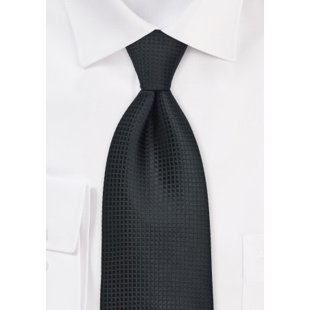 Festive Black Silk Tie Made for Kids