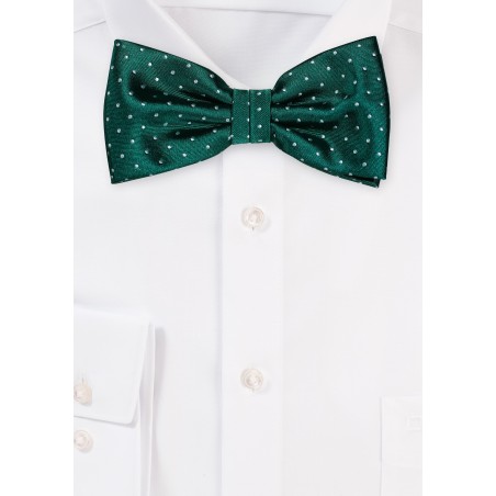 Holly Green Polka Dot Bow Tie